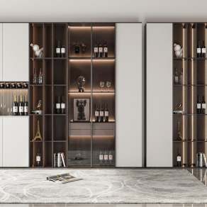 现代酒柜3D模型下载